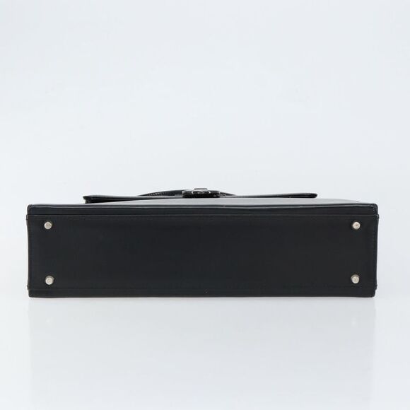 Givenchy Twist Lock Top Handle Bag Leather Black Leather Handbag (Pre-Owned) - Picture 13 of 16